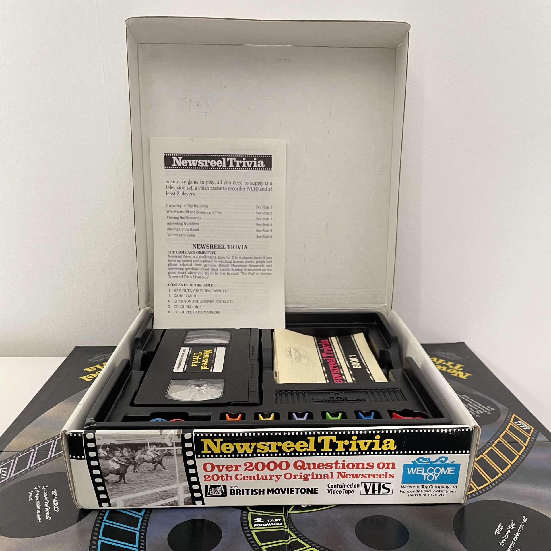 Newsreel Trivia VHS Game - Welcome Toys 1986