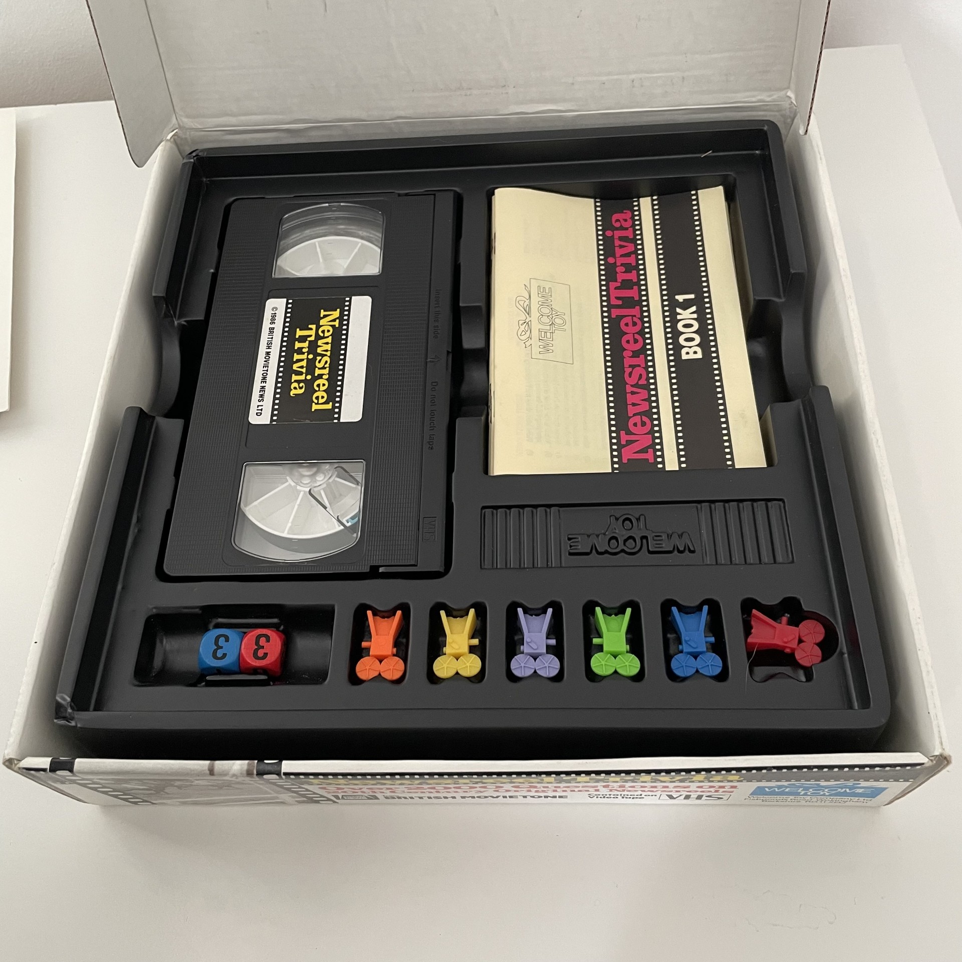 Newsreel Trivia VHS Game - Welcome Toys 1986