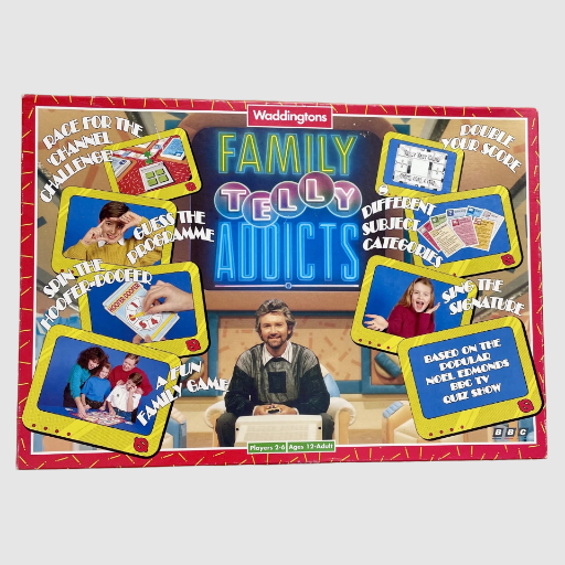 Family Telly Addicts Board Game - Waddingtons 1992