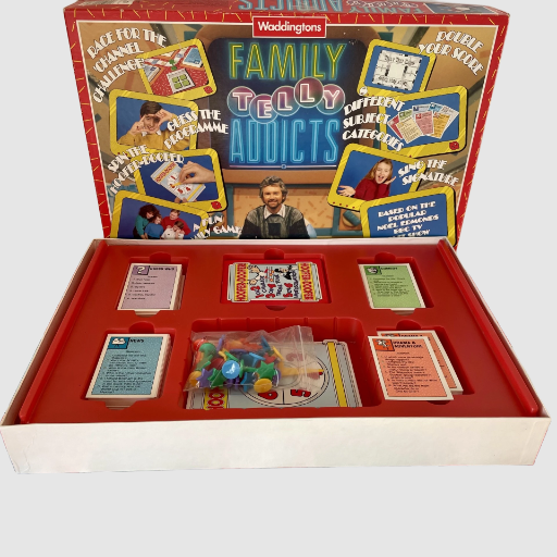 Family Telly Addicts Board Game - Waddingtons 1992