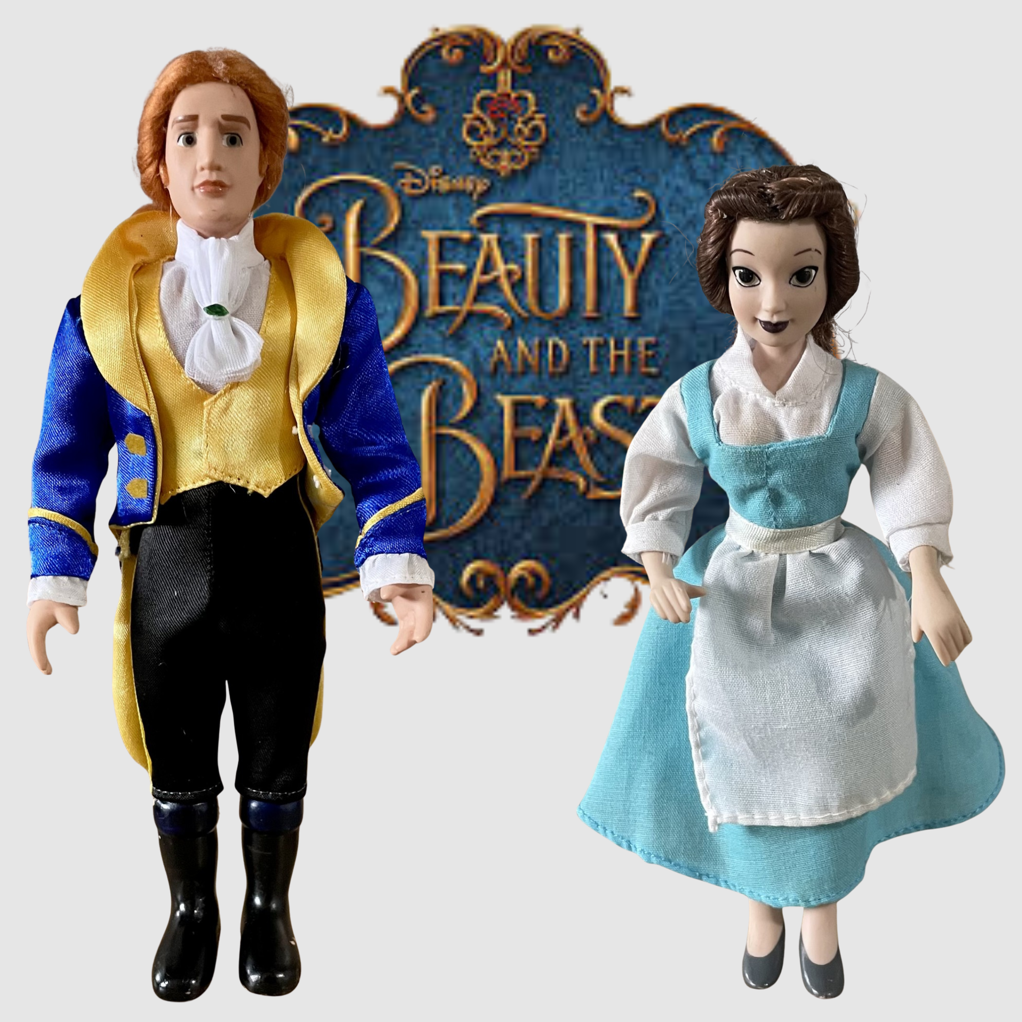 Disney Beauty and the Beast Belle & Prince Adam Porcelain Dolls