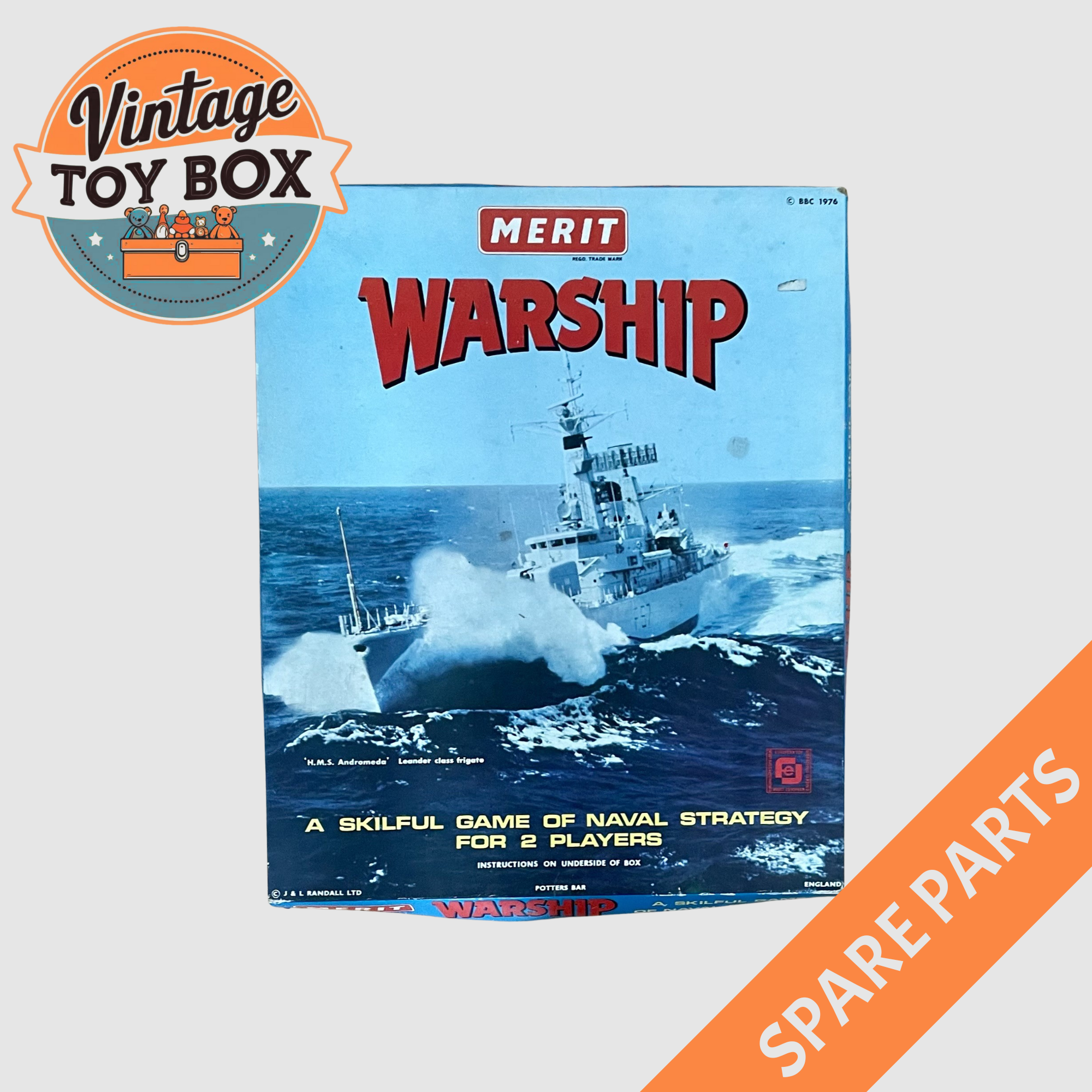 Warship Board Game - Merit 1976 Spare Parts