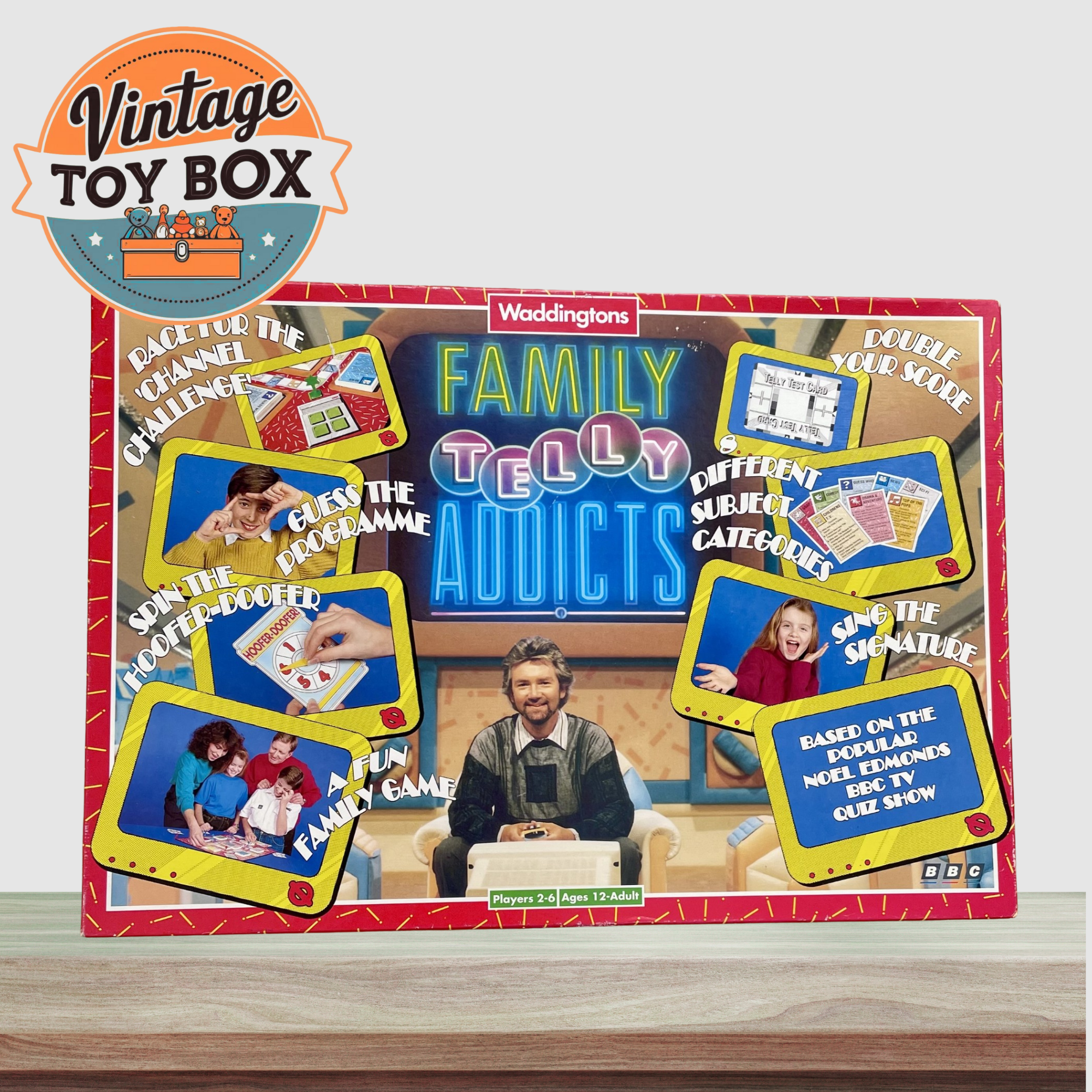 Family Telly Addicts Board Game - Waddingtons 1992