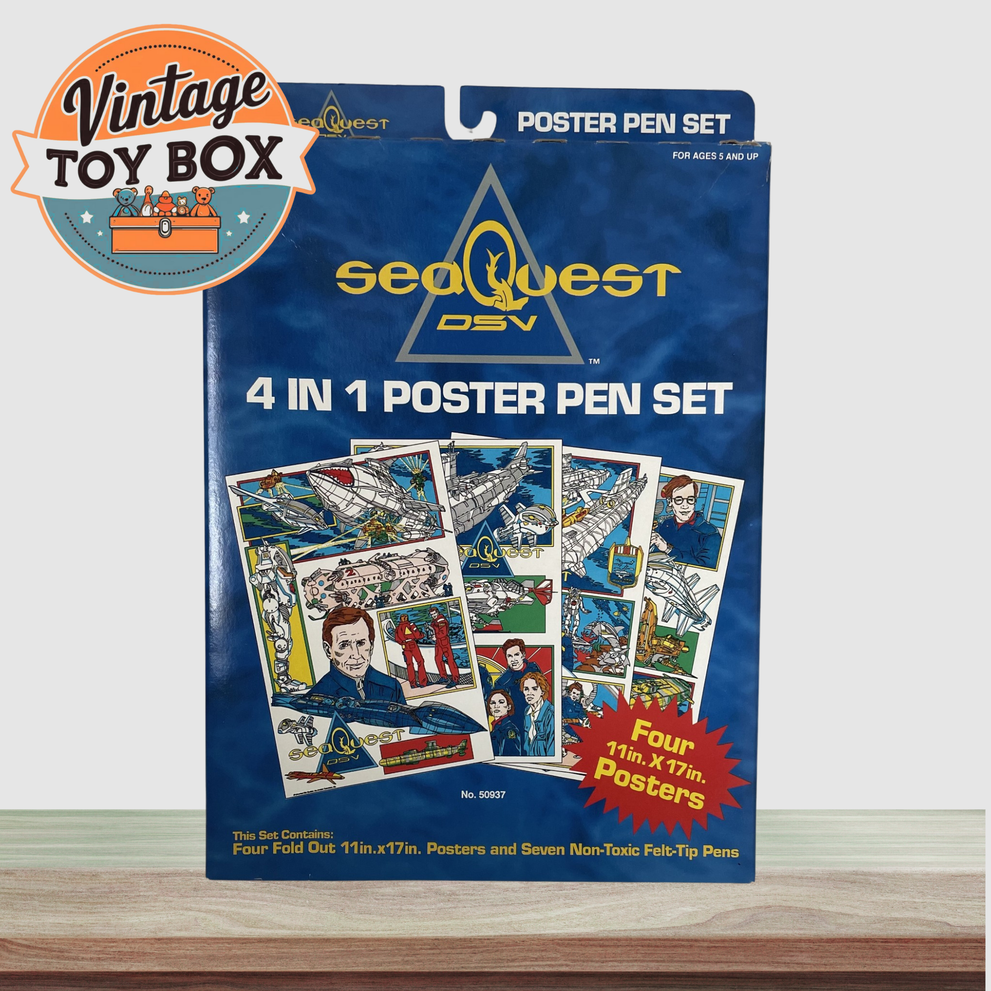 Seaquest DSV 4 in 1 Poster Pen Set by Craft House 1993 Mint in Box