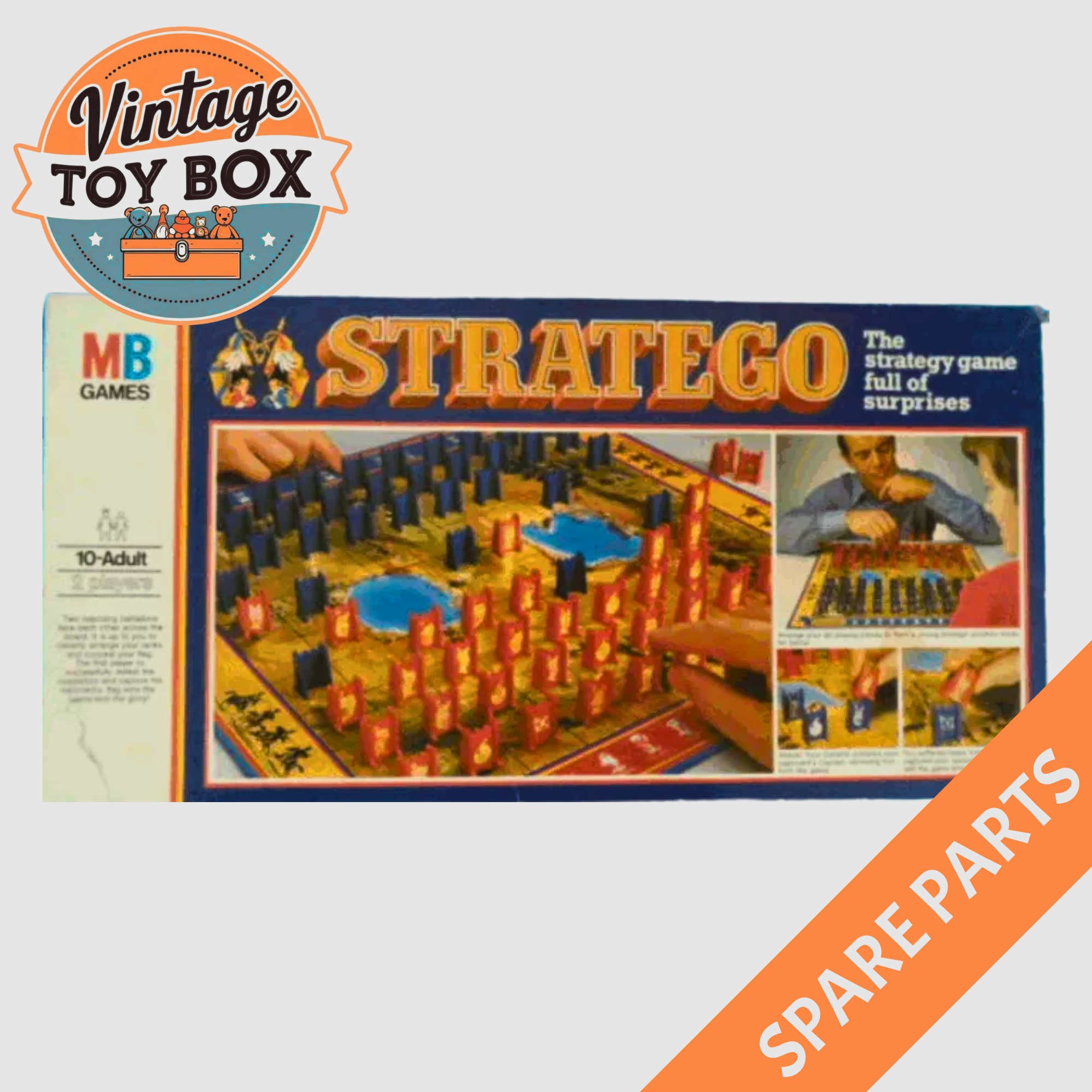 Stratego Board Game - MB Milton Bradley 1982 Spare Parts