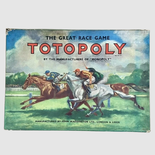 Totopoly Board Game - Waddingtons Metal Horses 1960s