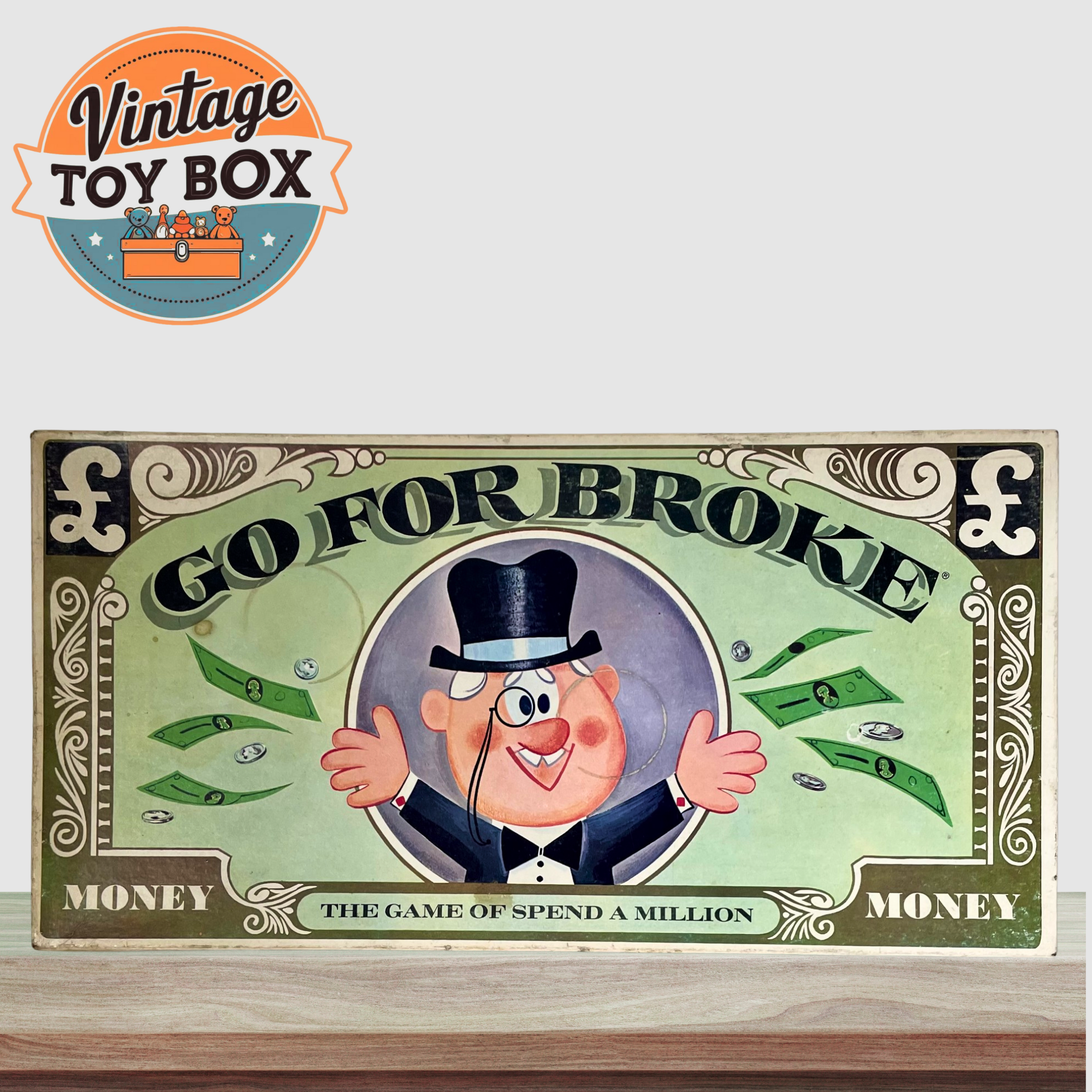 Original Go For Broke Board Game - Vic-Toy 1965
