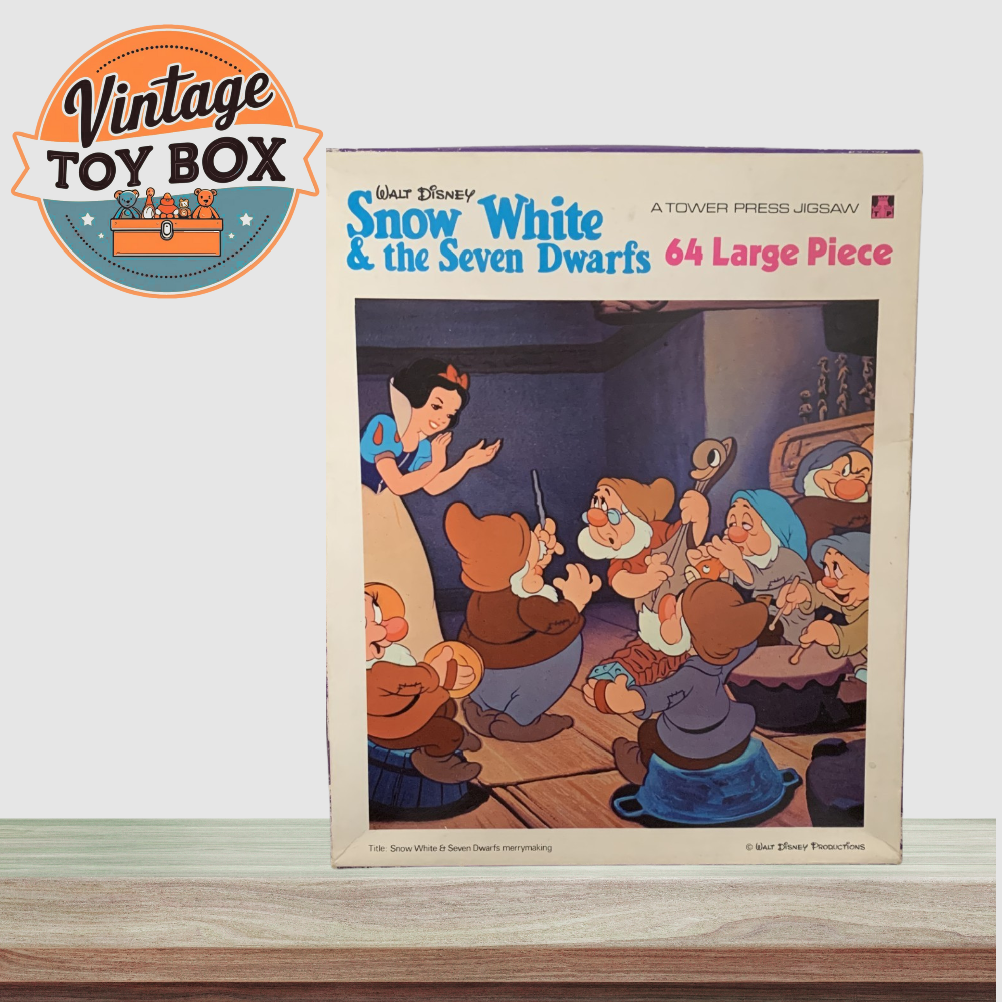 Vintage Snow White & The Seven Dwarfs Tower Press Jigsaw Puzzle