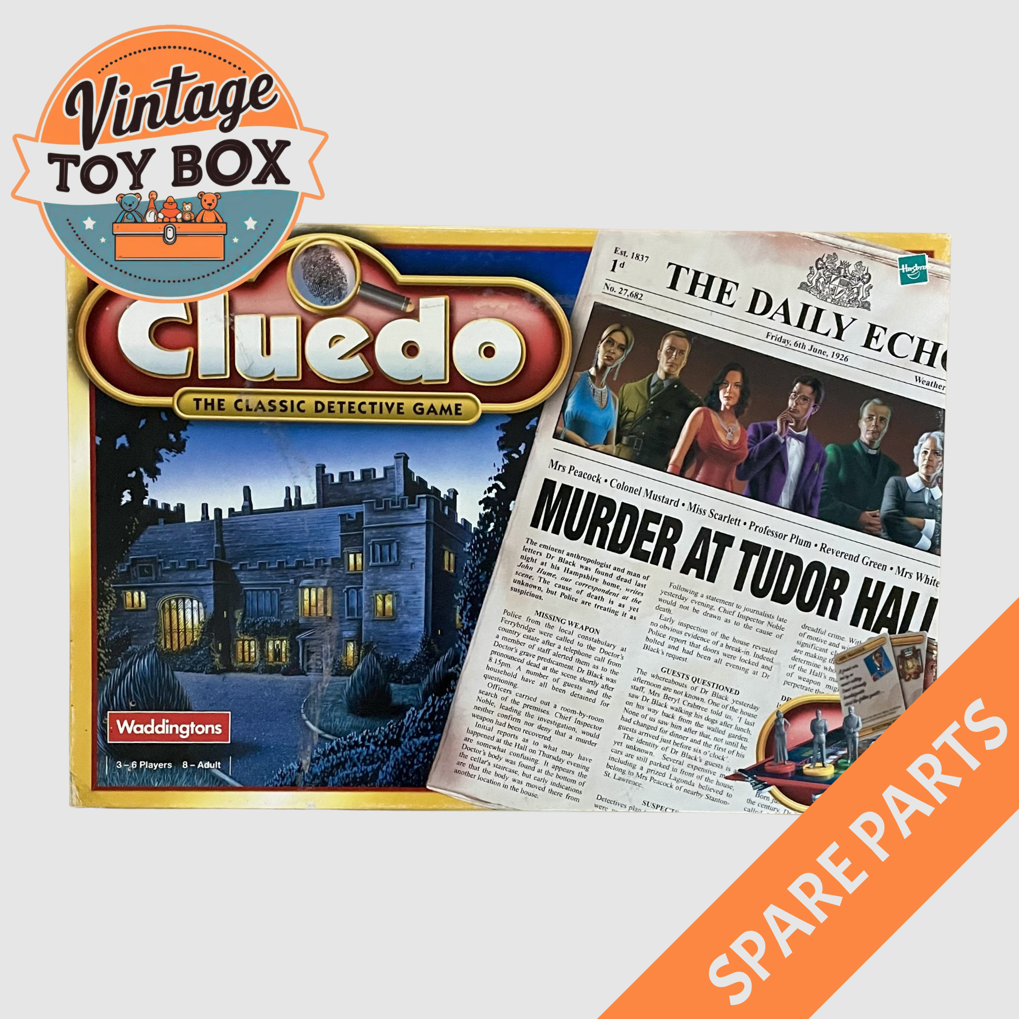 Cluedo Board Game - Waddingtons 2000 Spare Parts