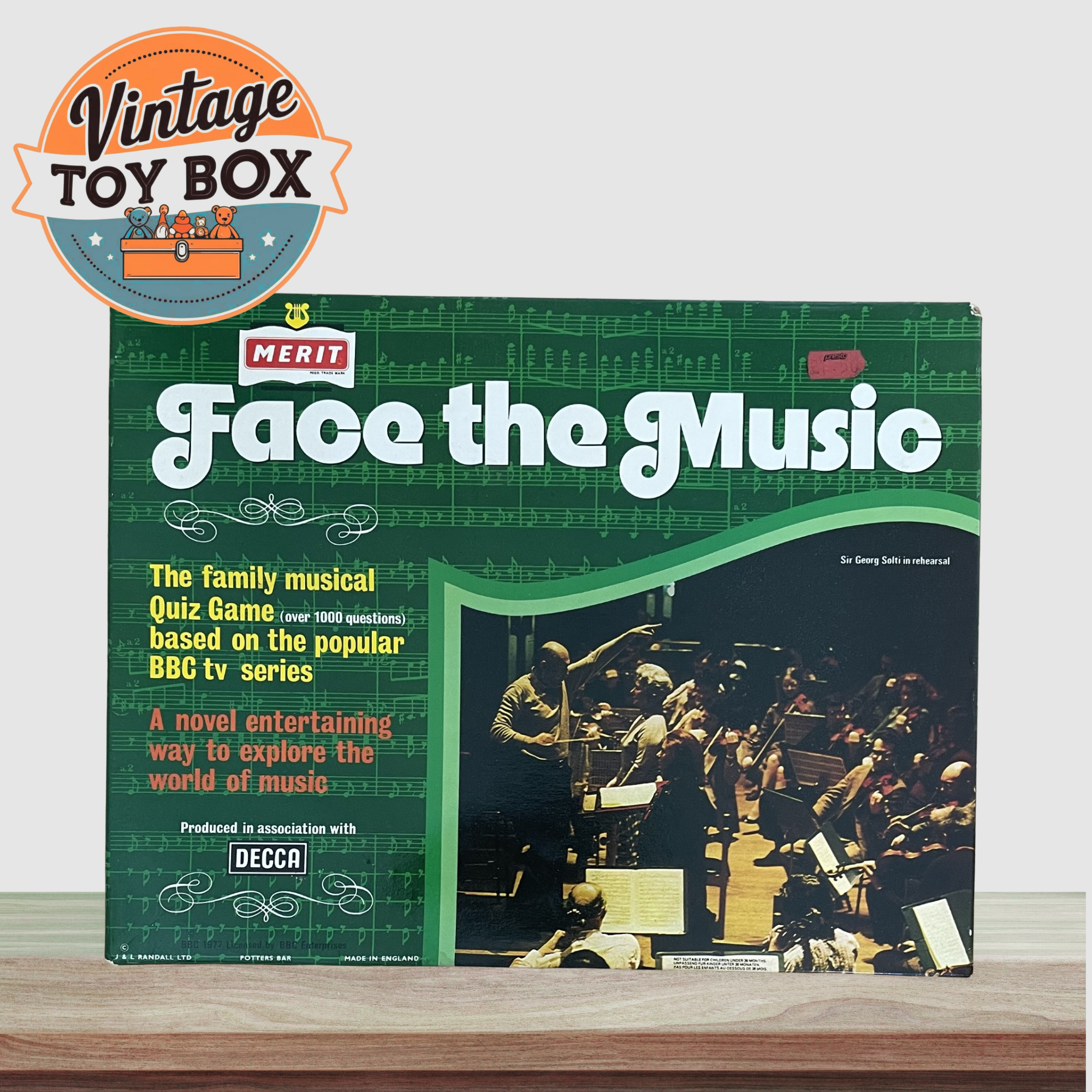 Face the Music Board Game - Merit - 1977