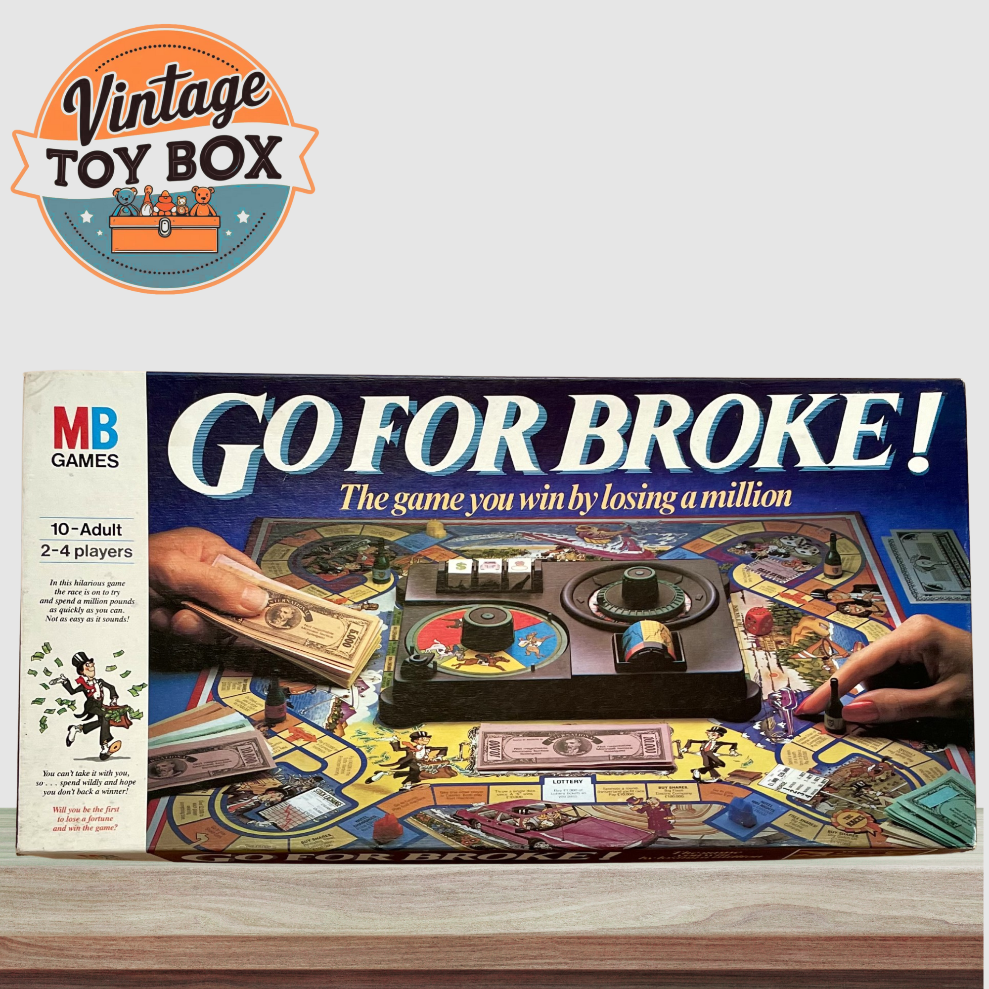 Go For Broke! Board Game - MB Milton Bradley 1985