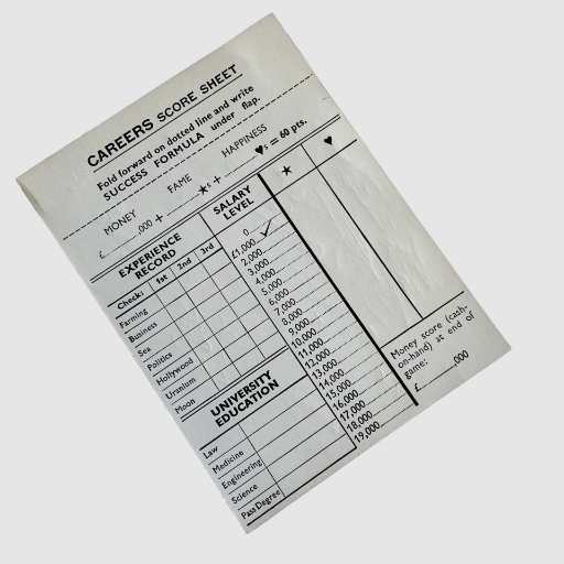 Careers Board Game - Parker 1955 Spare Parts