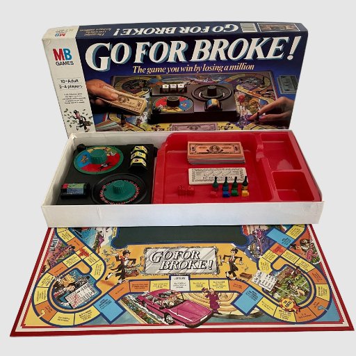 Go For Broke! Board Game - MB Milton Bradley 1985