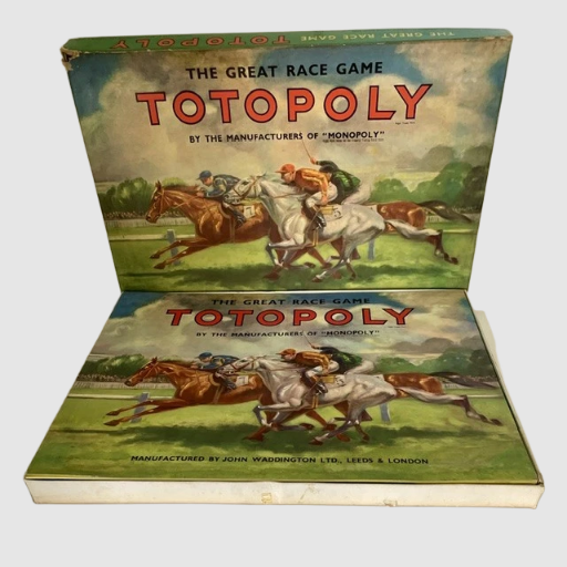 Totopoly Board Game - Waddingtons Metal Horses 1960s