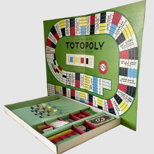 Totopoly Board Game - Waddingtons Metal Horses 1960s