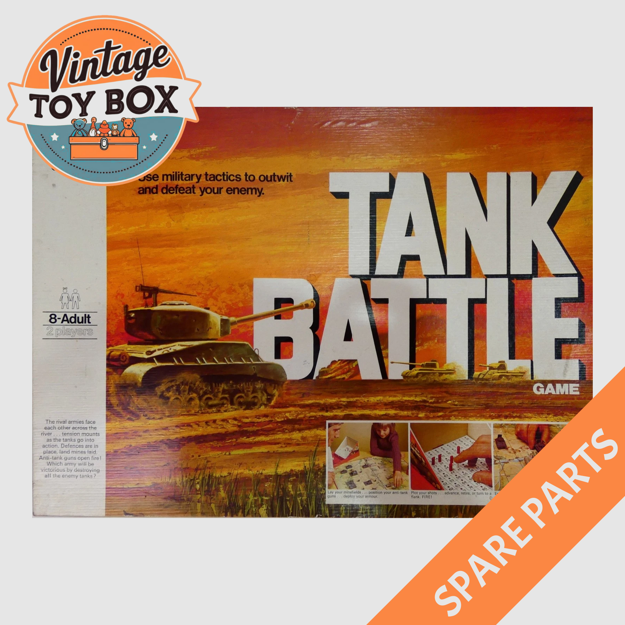 Tank Battle Board Game - MB 1976 Spare Parts