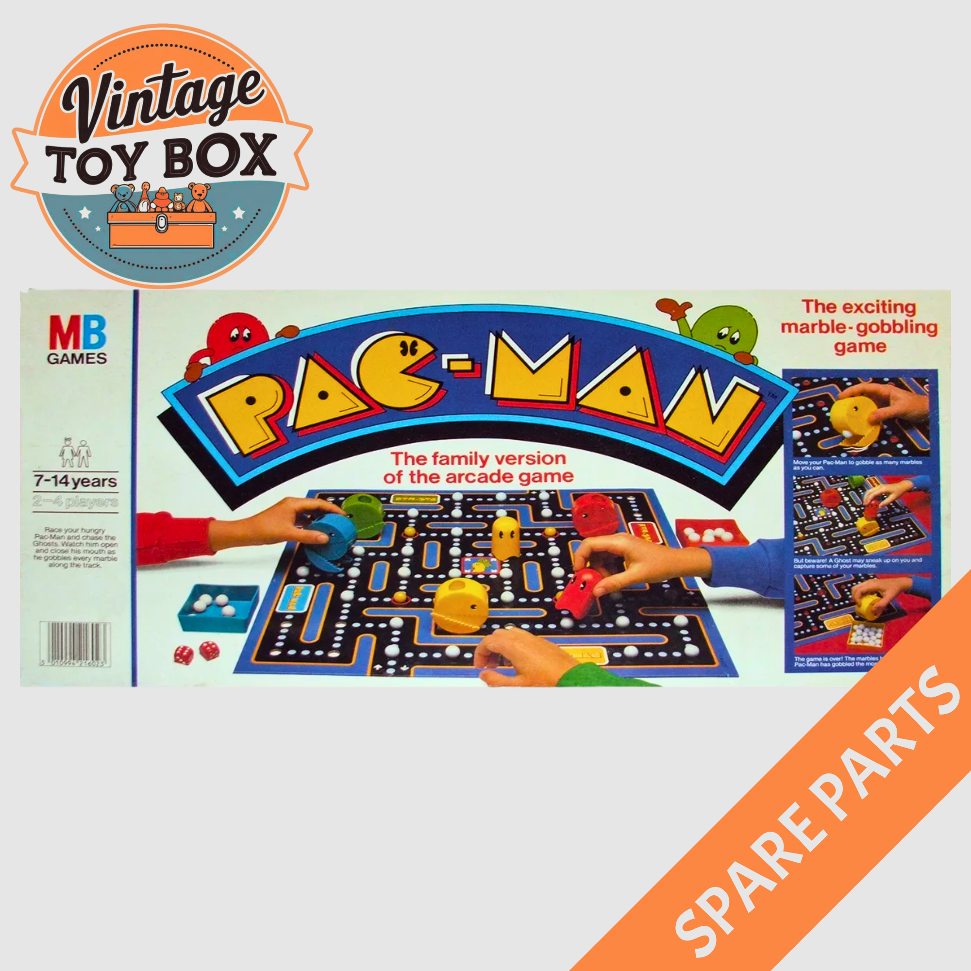 Pac-Man Board Game - MB Milton Bradley 1982 Spare Parts