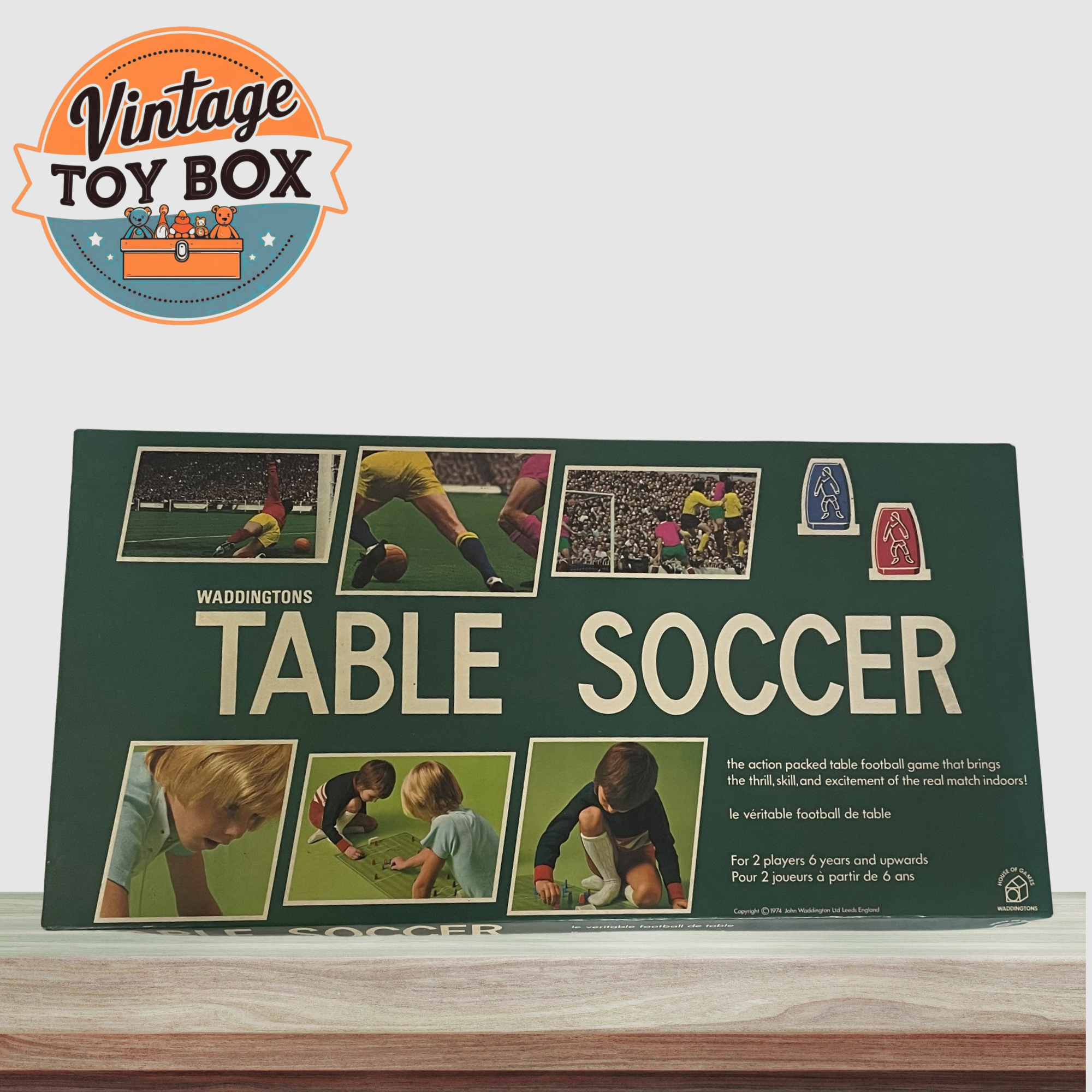 Table Soccer Football Board Game 1974 Waddingtons