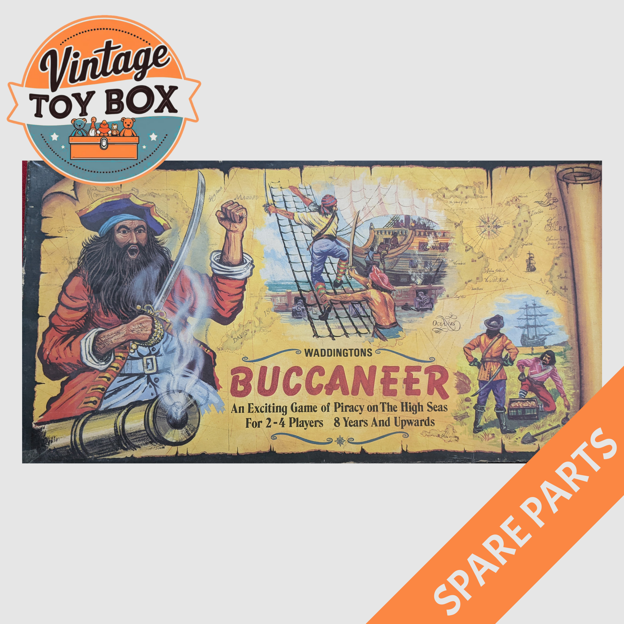 Buccaneer Board Game - Waddingtons 1971 Spare Parts