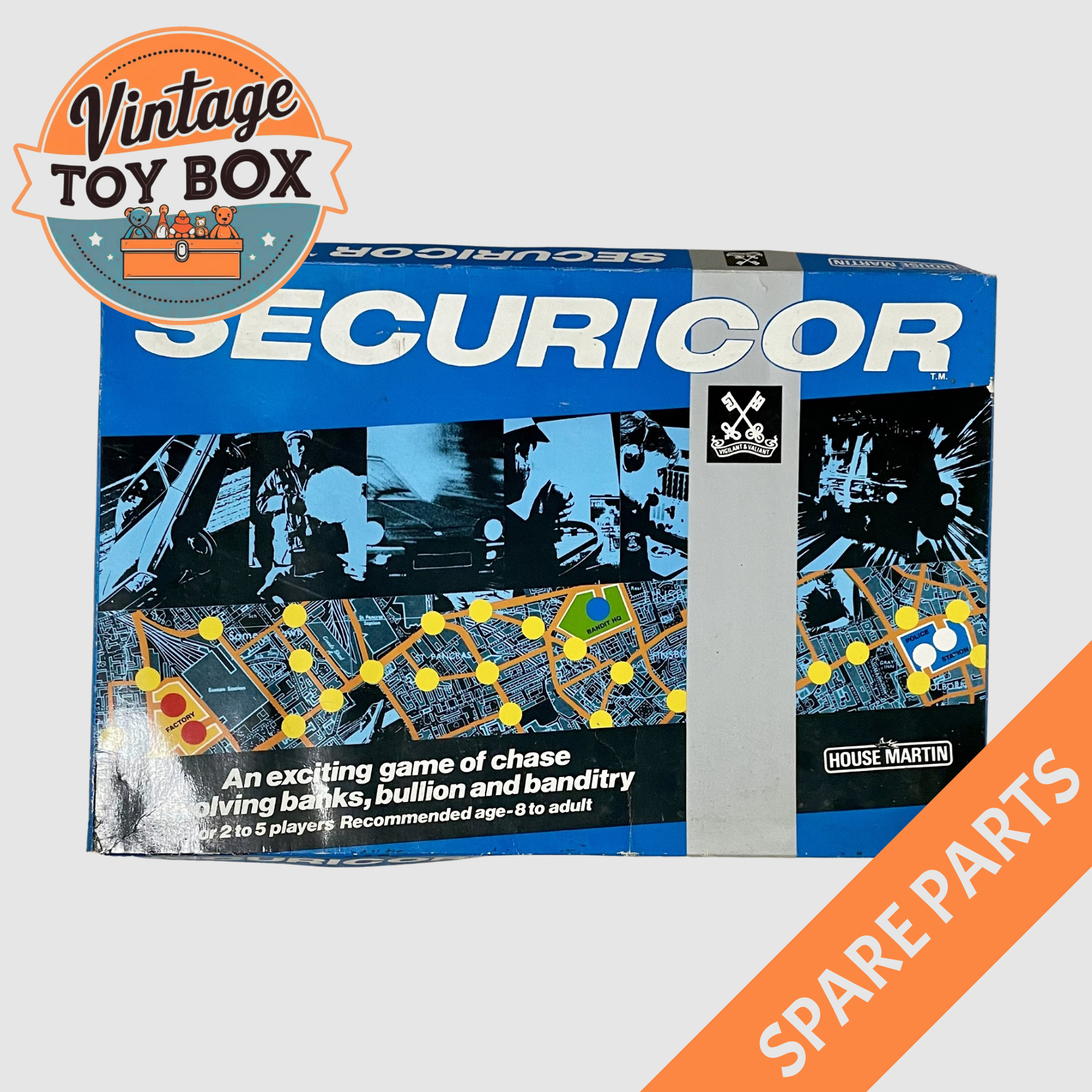 Securicor Board Game - House Martin 1981 Spare Parts