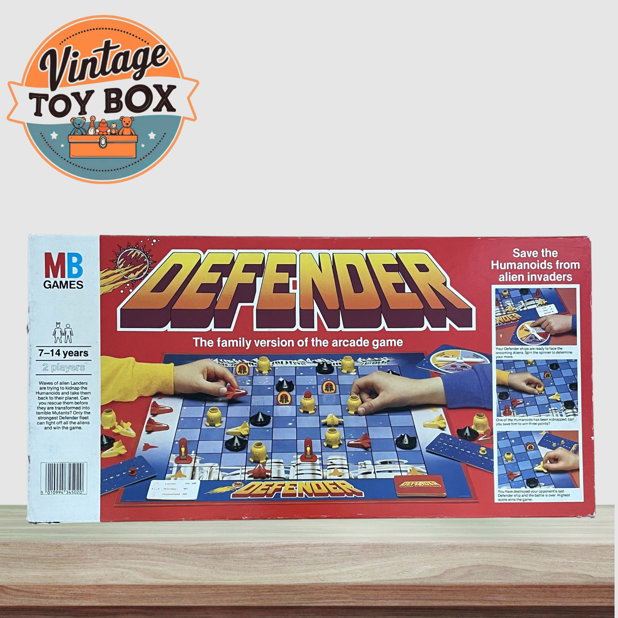 Defender Board Game - MB Milton Bradley 1983