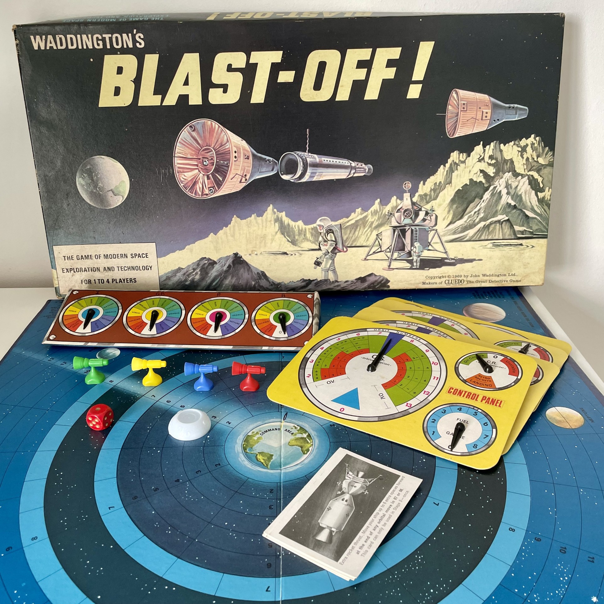 Waddington's Blast-Off! Board Game - Waddingtons 1969