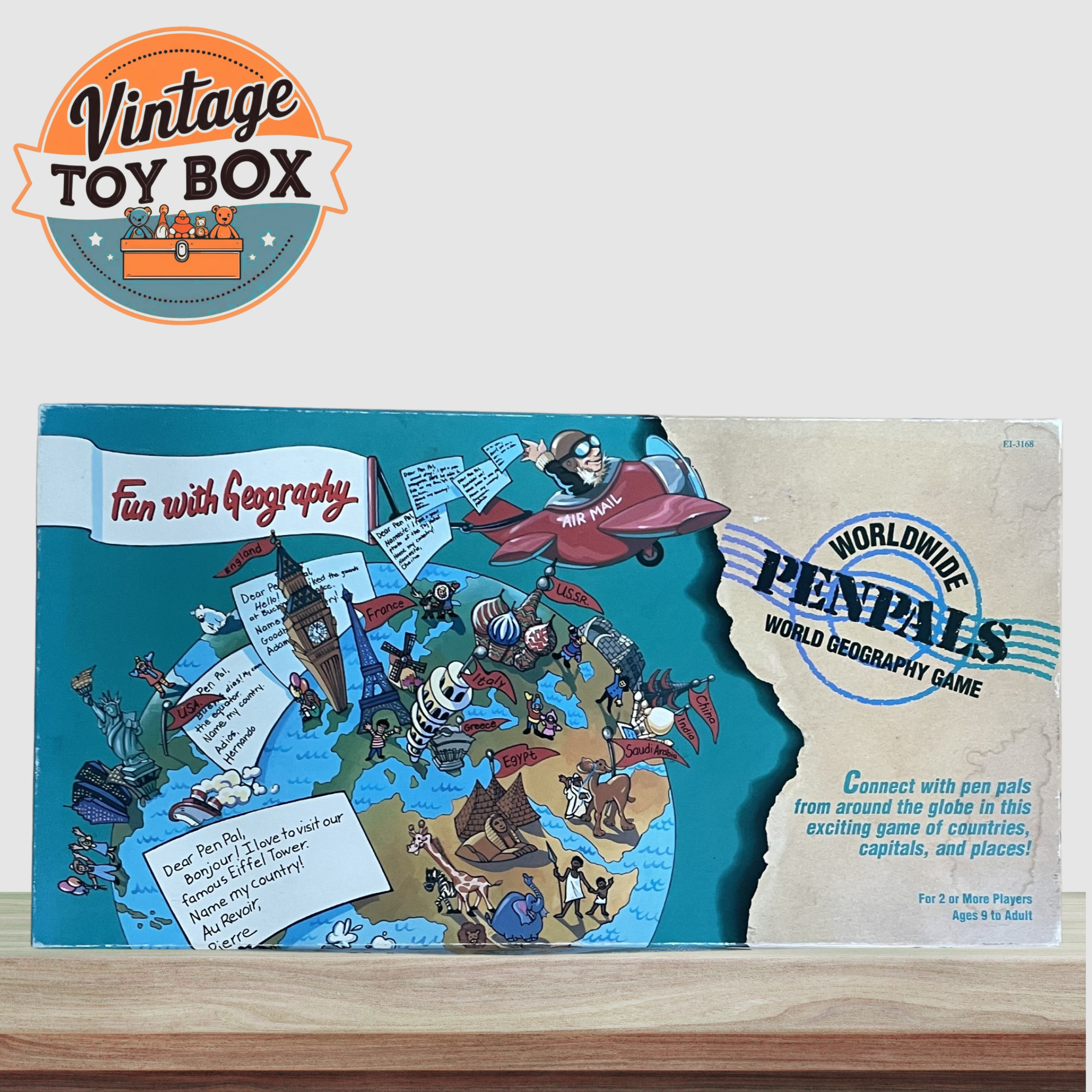 Worldwide Pen Pals Geography Game - Educational Insights 1989