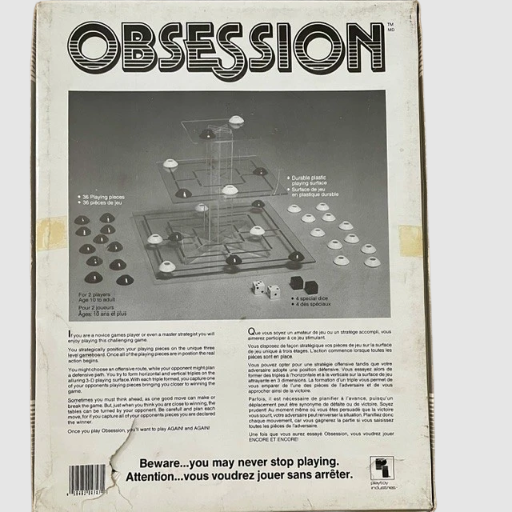 Obsession Board Game - Playtoy Industries 1988