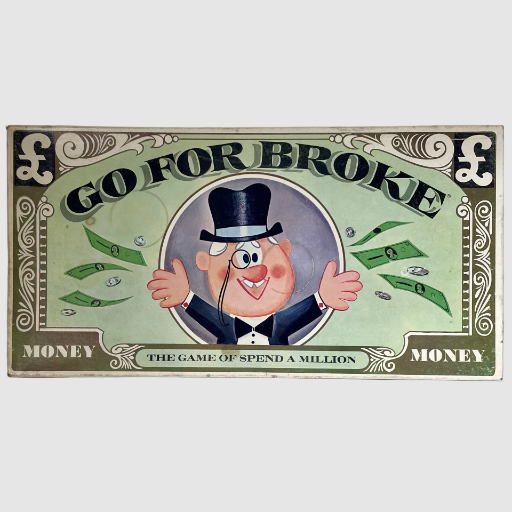 Original Go For Broke Board Game - Vic-Toy 1965