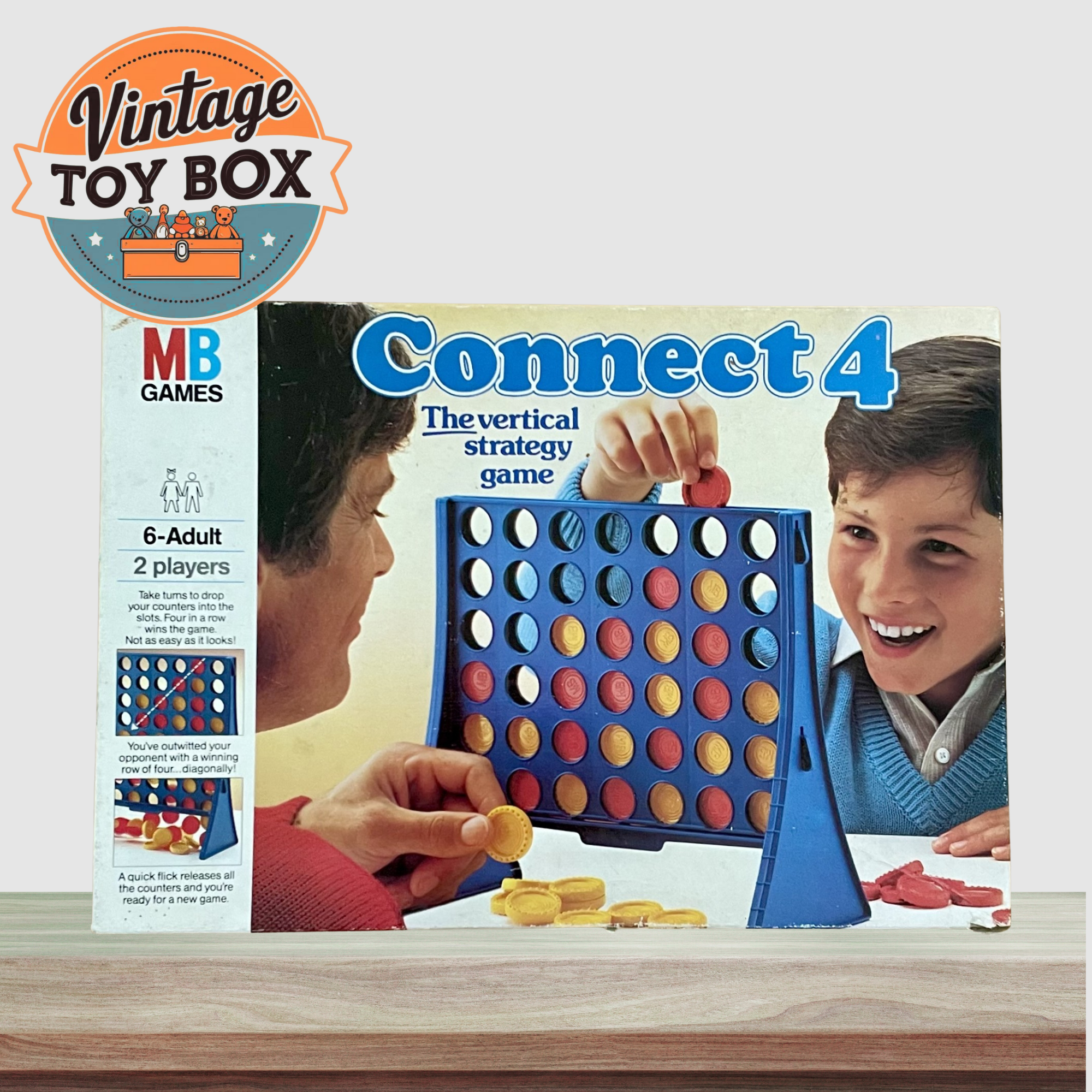 Vintage Connect 4 Board Game - MB Games 1984