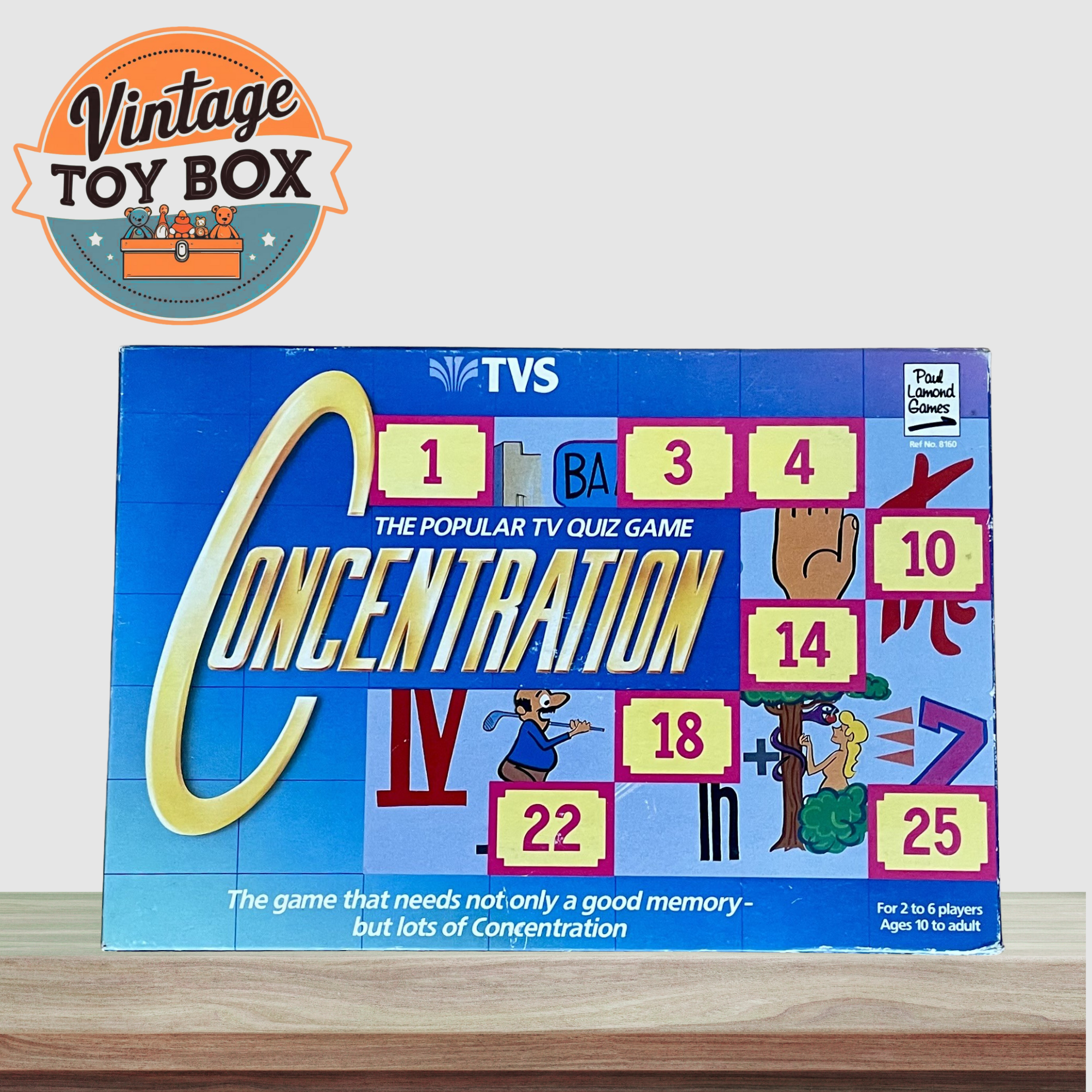 TVS Concentration Board Game - Paul Lamond Games