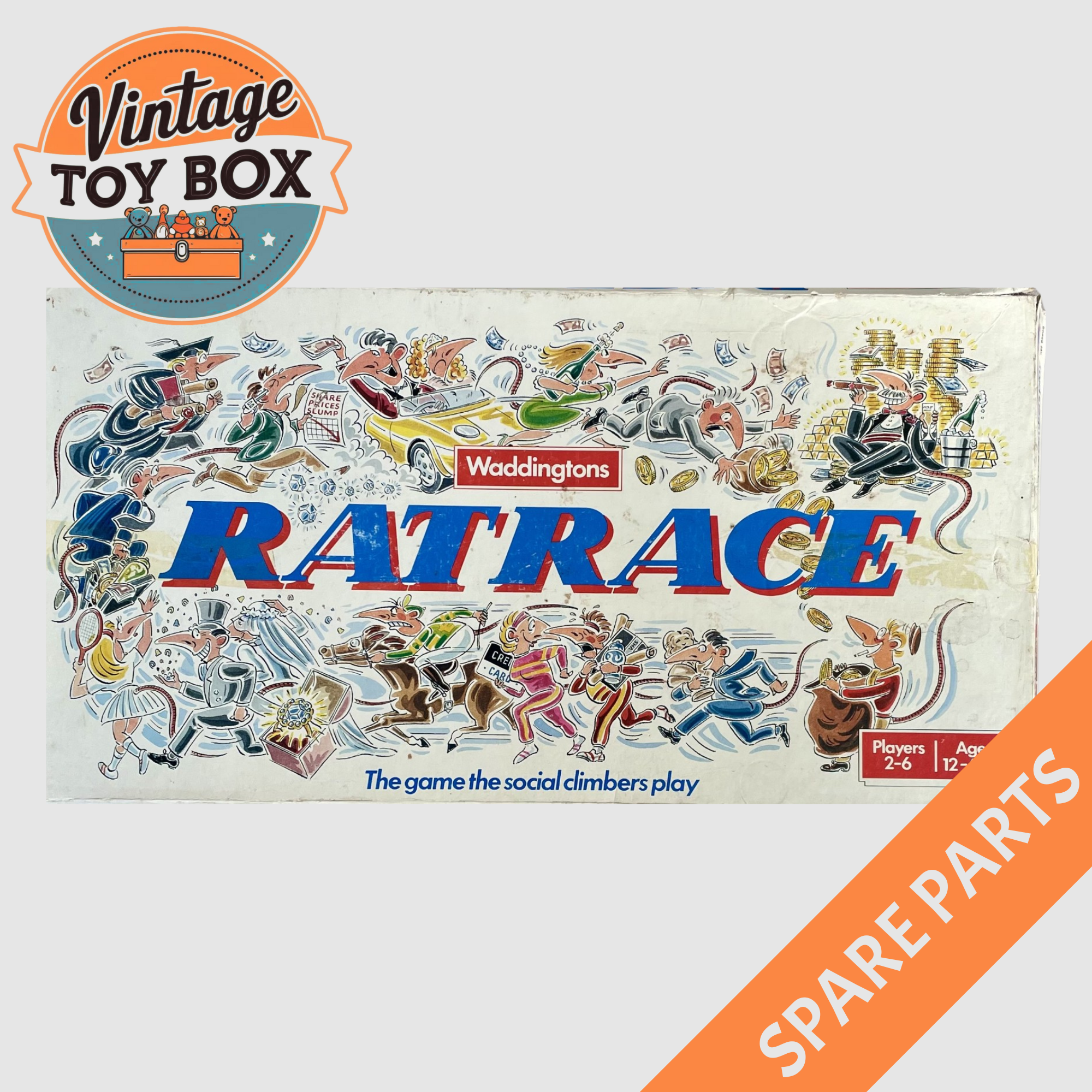 Ratrace Board Game - Waddingtons 1990 Spare Parts