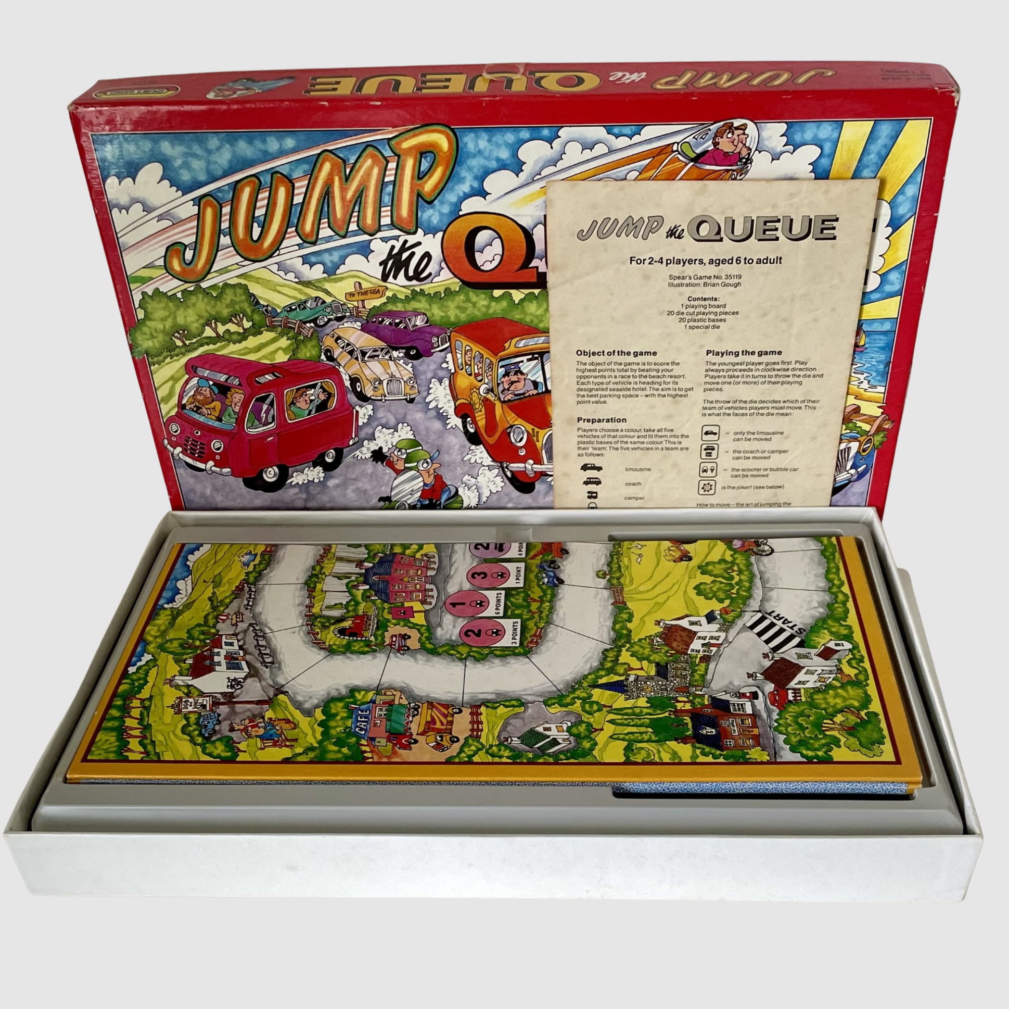 Rare Jump the Queue Board Game - Spears 1989