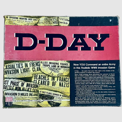 D-DAY Board Game - Avalon Hill 3rd Edition 1977