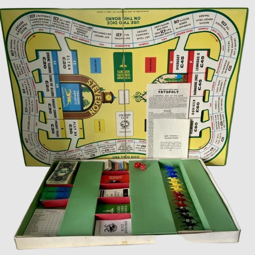 Totopoly Board Game - Waddingtons Plastic Horses 1967
