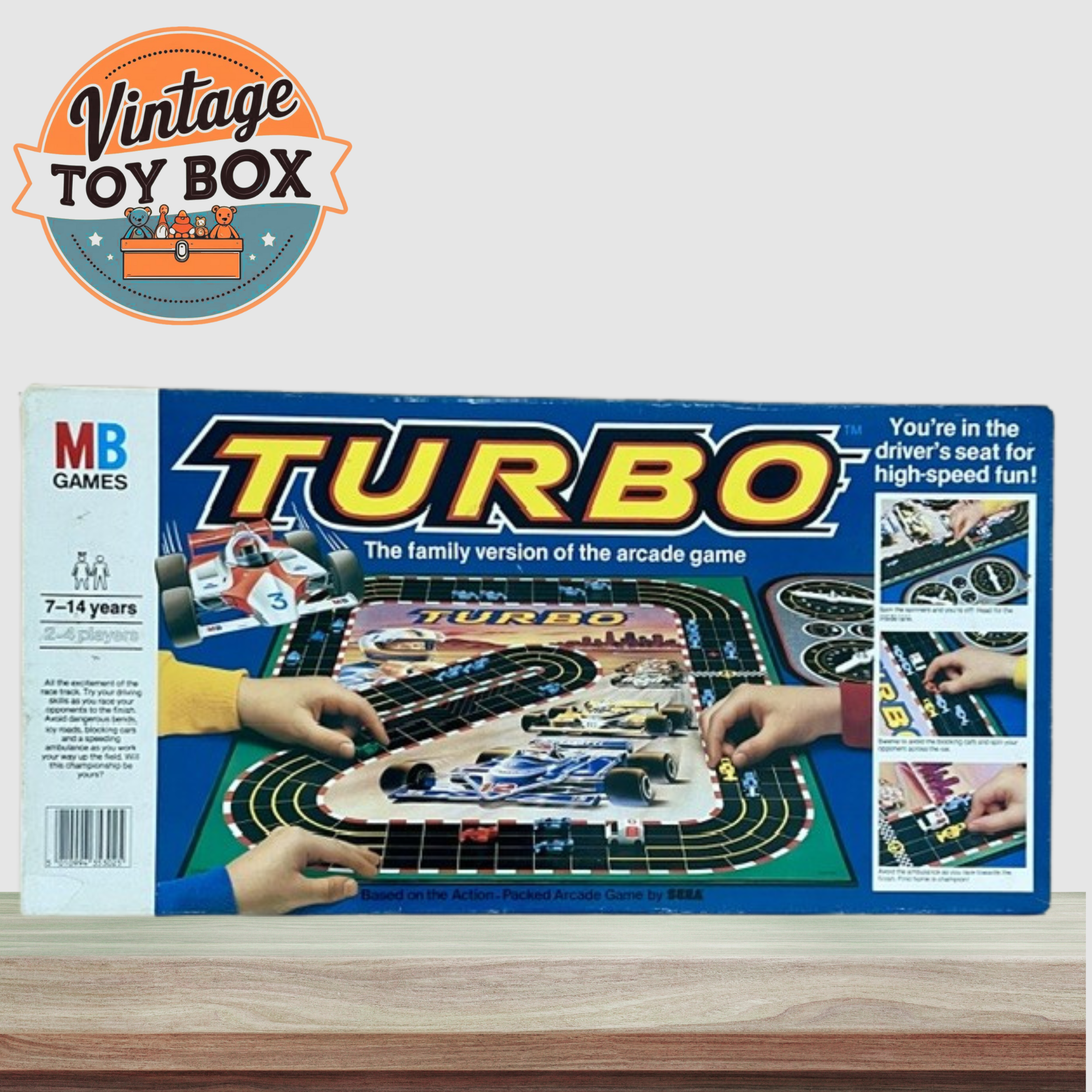 Sega Turbo Board Game by MB Games 1982
