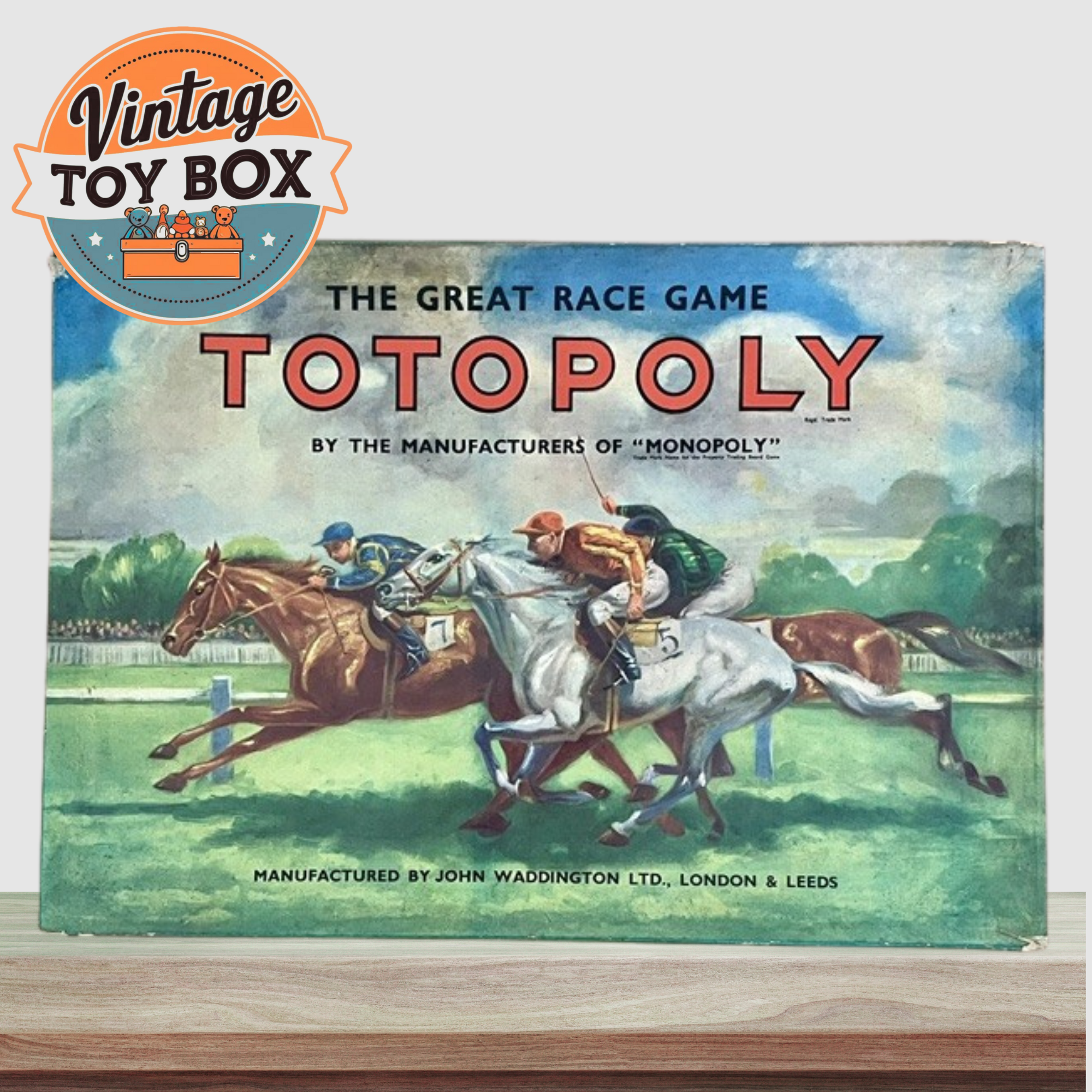 Totopoly Board Game - Waddingtons Metal Horses 1960s