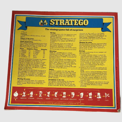 Stratego Board Game - MB Milton Bradley 1982 Spare Parts