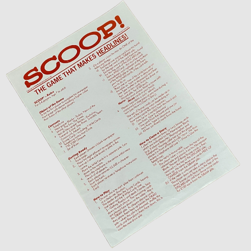 Scoop Board Game - Waddingtons 1988 Spare Parts