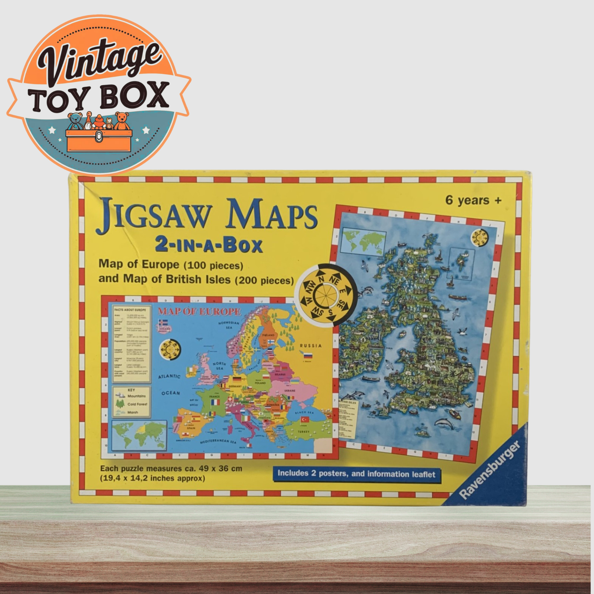 Jigsaw Maps - UK & Europe Maps -2 Puzzles in a Box - Ravensburger