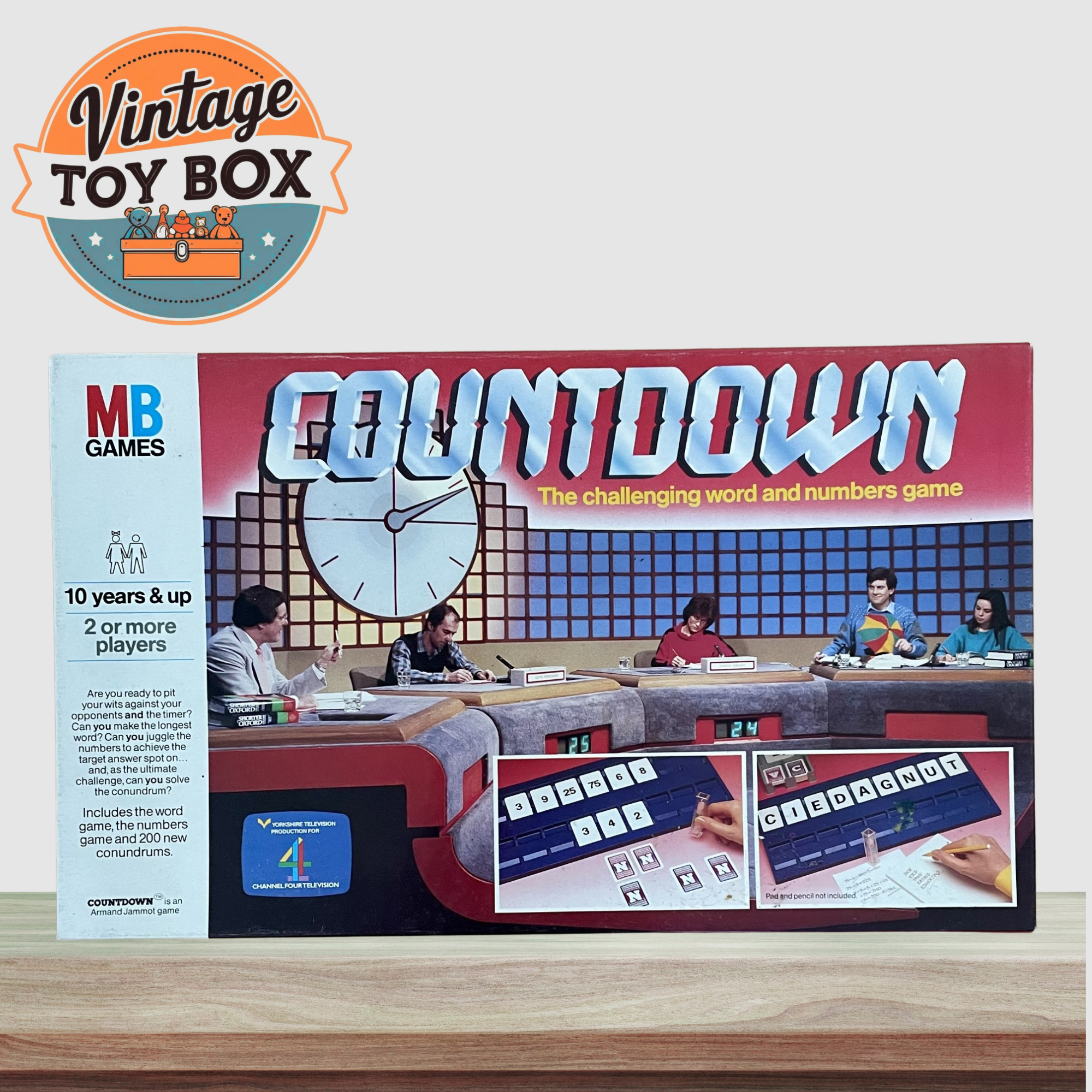 Countdown Board Game - MB Milton Bradley 1987