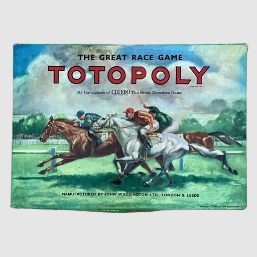 Totopoly Board Game - Waddingtons Plastic Horses 1967