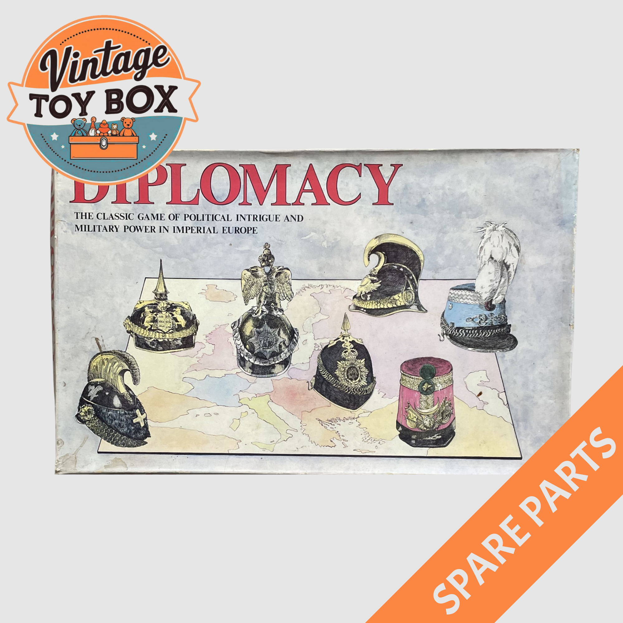 Diplomacy Board Game - Gibson 1989 Spare Parts