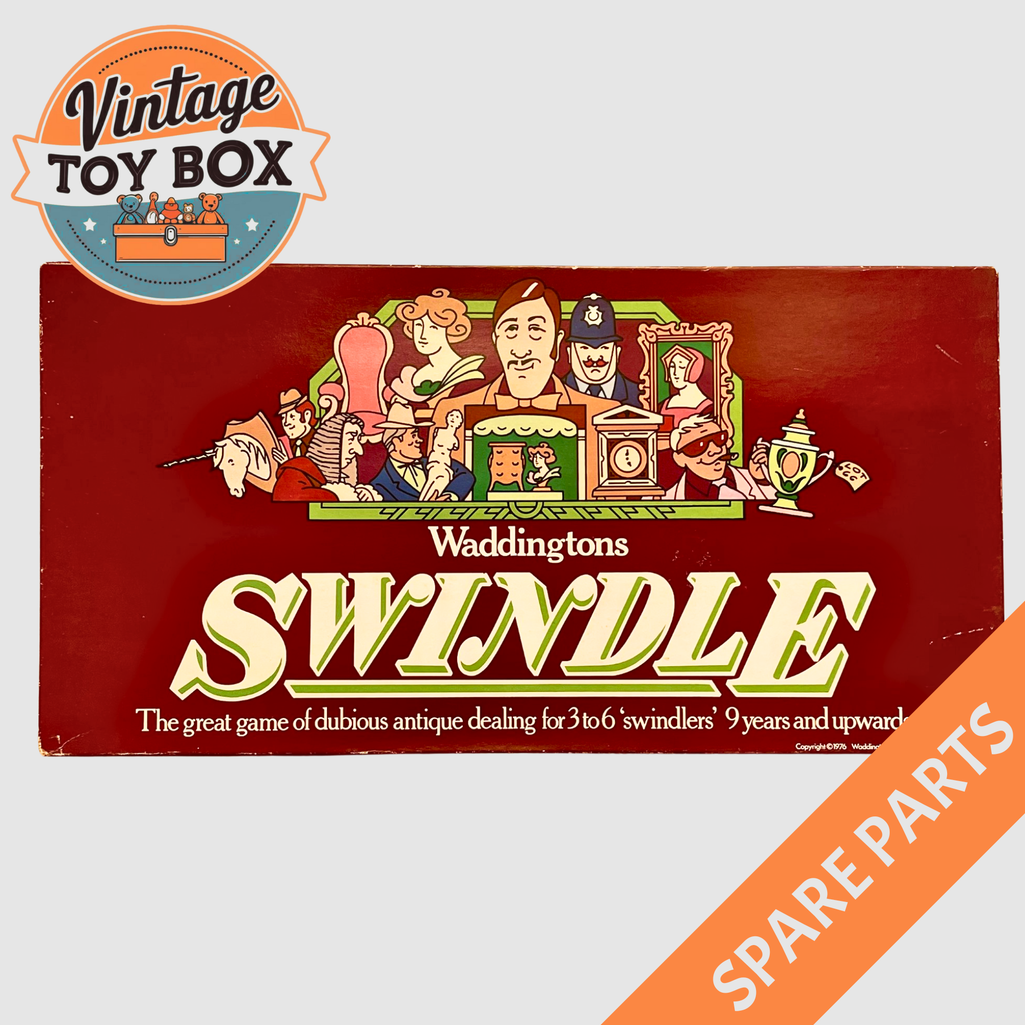 Swindle Board Game - Waddingtons 1976 Spare Parts
