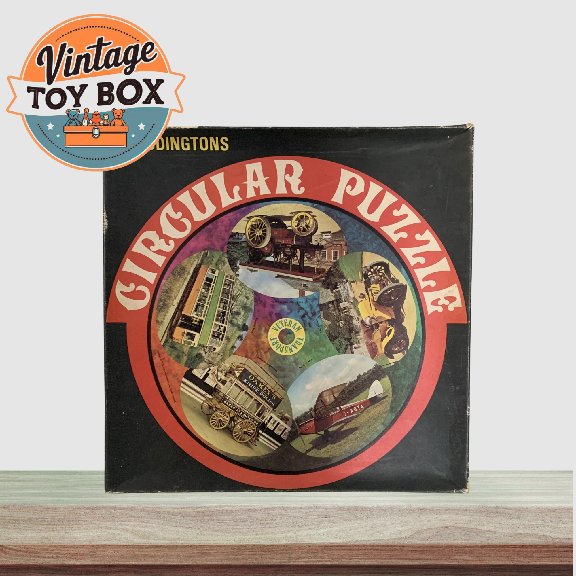 Veteran Transport Circular Jigsaw Puzzle - Waddingtons dating 1970