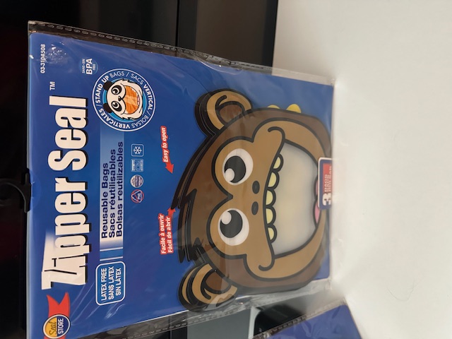 Eco-Friendly Reusable Snack Bags with Playful Monkey & Monster Dog Designs
