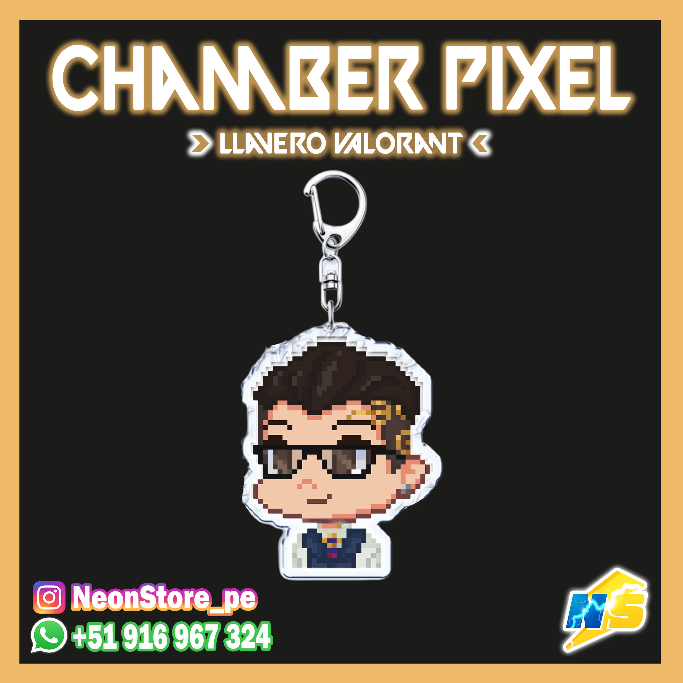 Llaveros Pixel VALORANT ⚡