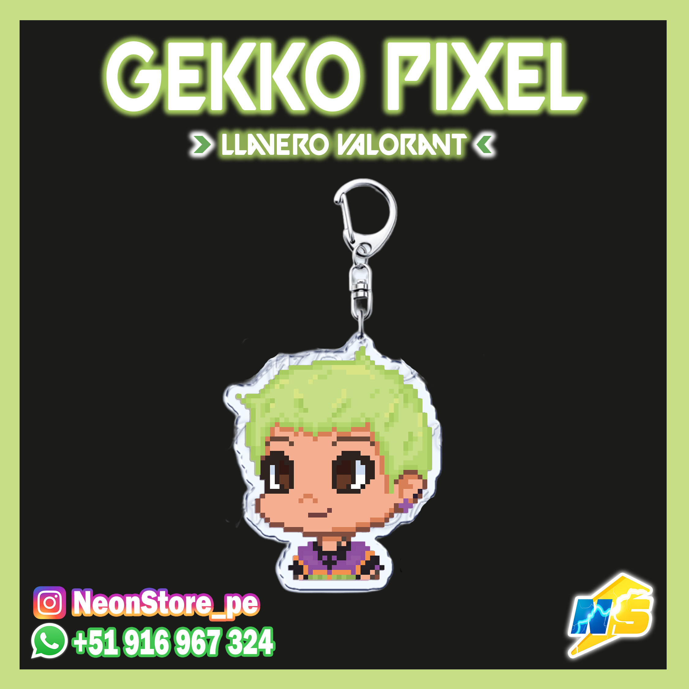 Llaveros Pixel VALORANT ⚡