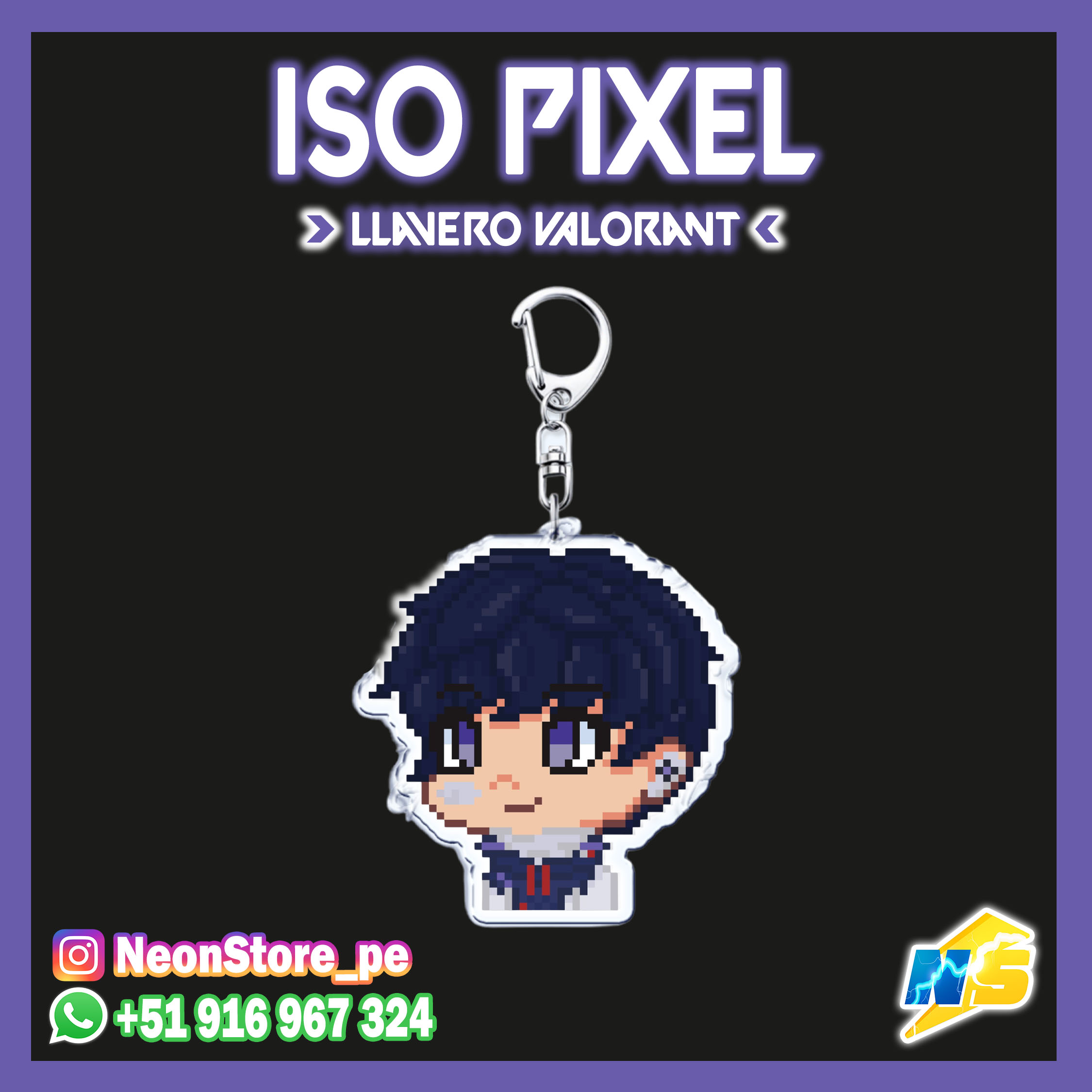 Llaveros Pixel VALORANT ⚡