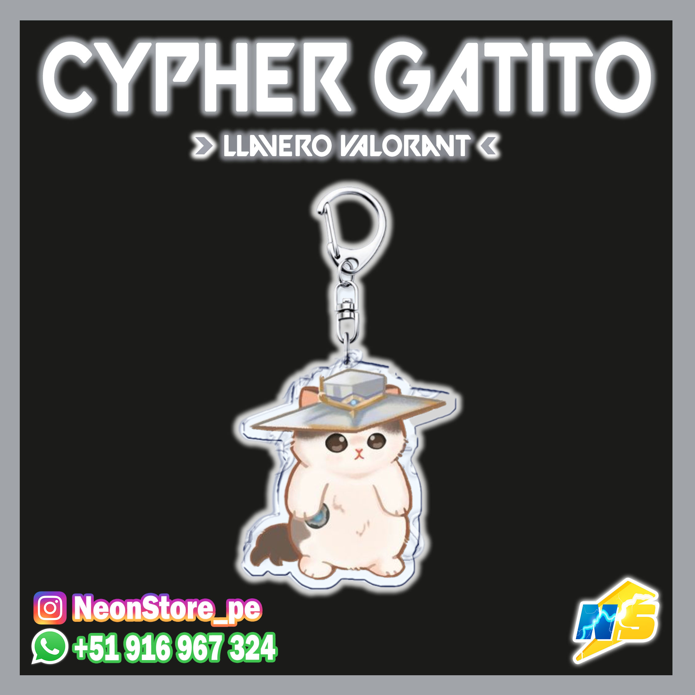 ⚡ Llaveros Gatitos - VALORANT ⚡
